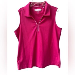 Pebble Beach Women’s XL Pink Dry-Luxe Performance Sleeveless Golf Shirt